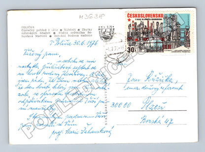 Pohlednice Polička různé pohledy 1975 (M36318)