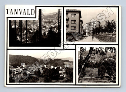 Pohlednice Tanvald koláž pohledů 1977 (M36319)