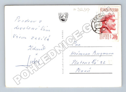 Pohlednice Tanvald koláž pohledů 1977 (M36319)