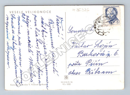 Pohlednice Velikonoční děti 1954 (M36326)