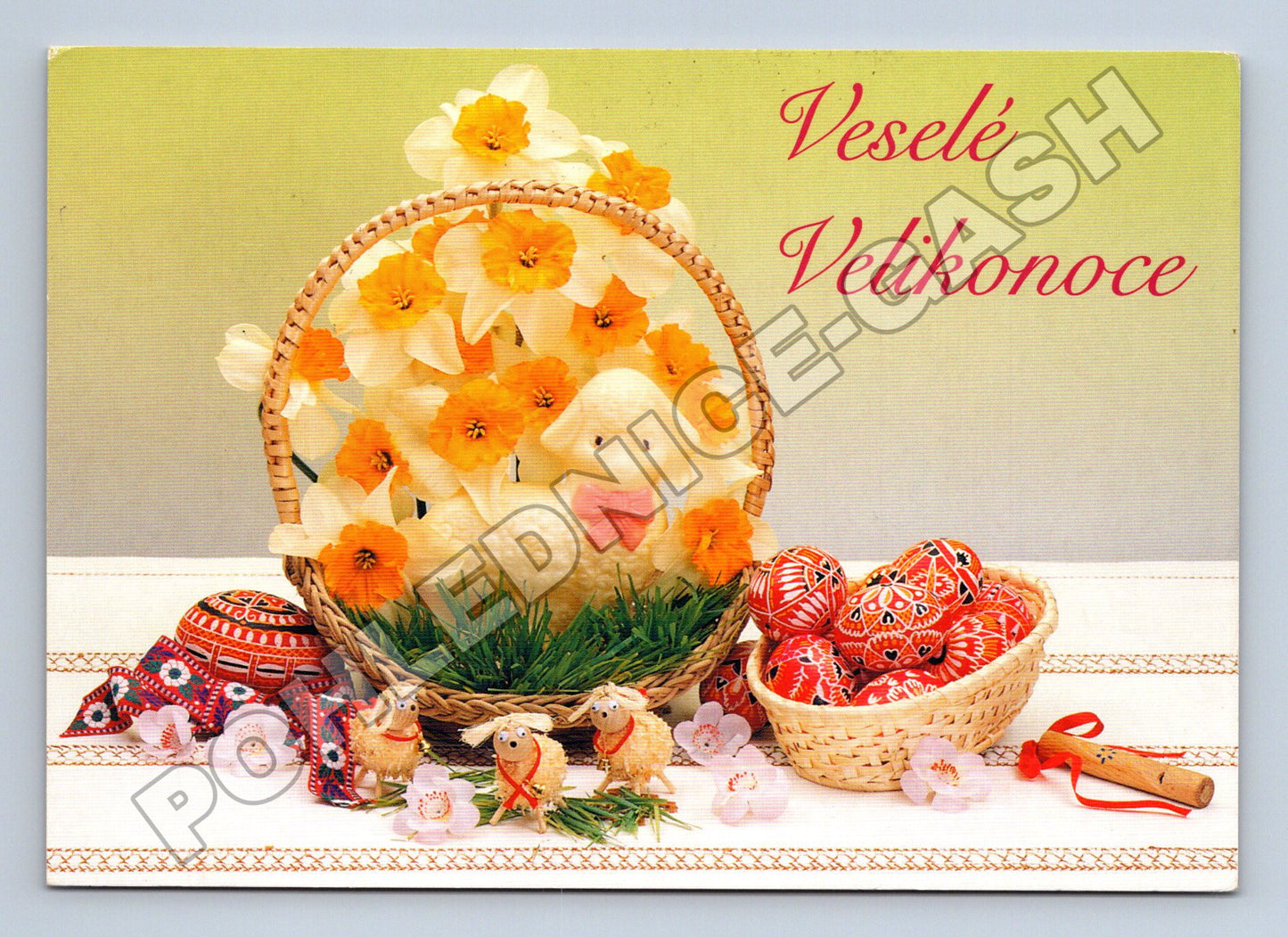 Pohlednice Veselé Velikonoce jehňátko 1998 (M36328)