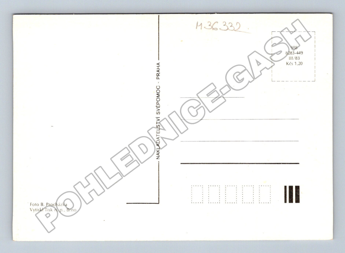 Pohlednice Velikonoce vejce a kočičky 1983 (M36332)
