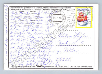 Pohlednice romantický motiv Přeji Vám lásku reprint (M36335)