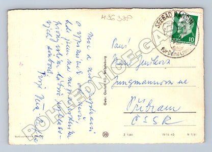 Pohlednice Německo Seebad Ransin loď na moři 1961 (M36338)