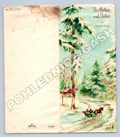 Pohlednice Kanada Vánoční motiv se sáněmi (M36340)