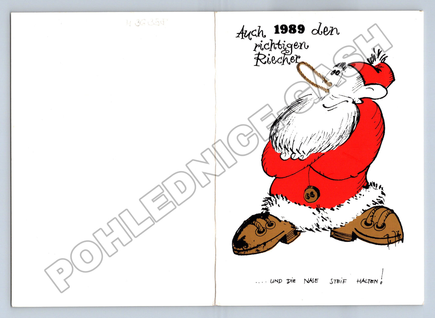 Pohlednice Novoroční Santa 1989 (M36358)