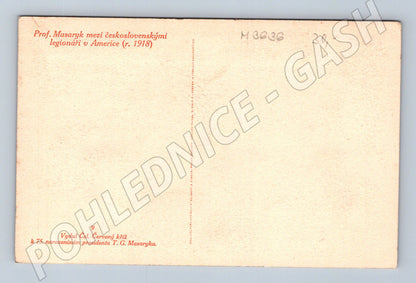 Pohlednice Masaryk u legií Amerika 1918 (M3636)