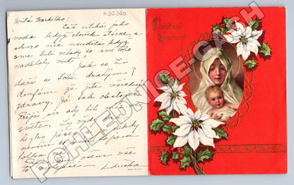 Pohlednice Vánoční Madonna s dítětem (M36360)