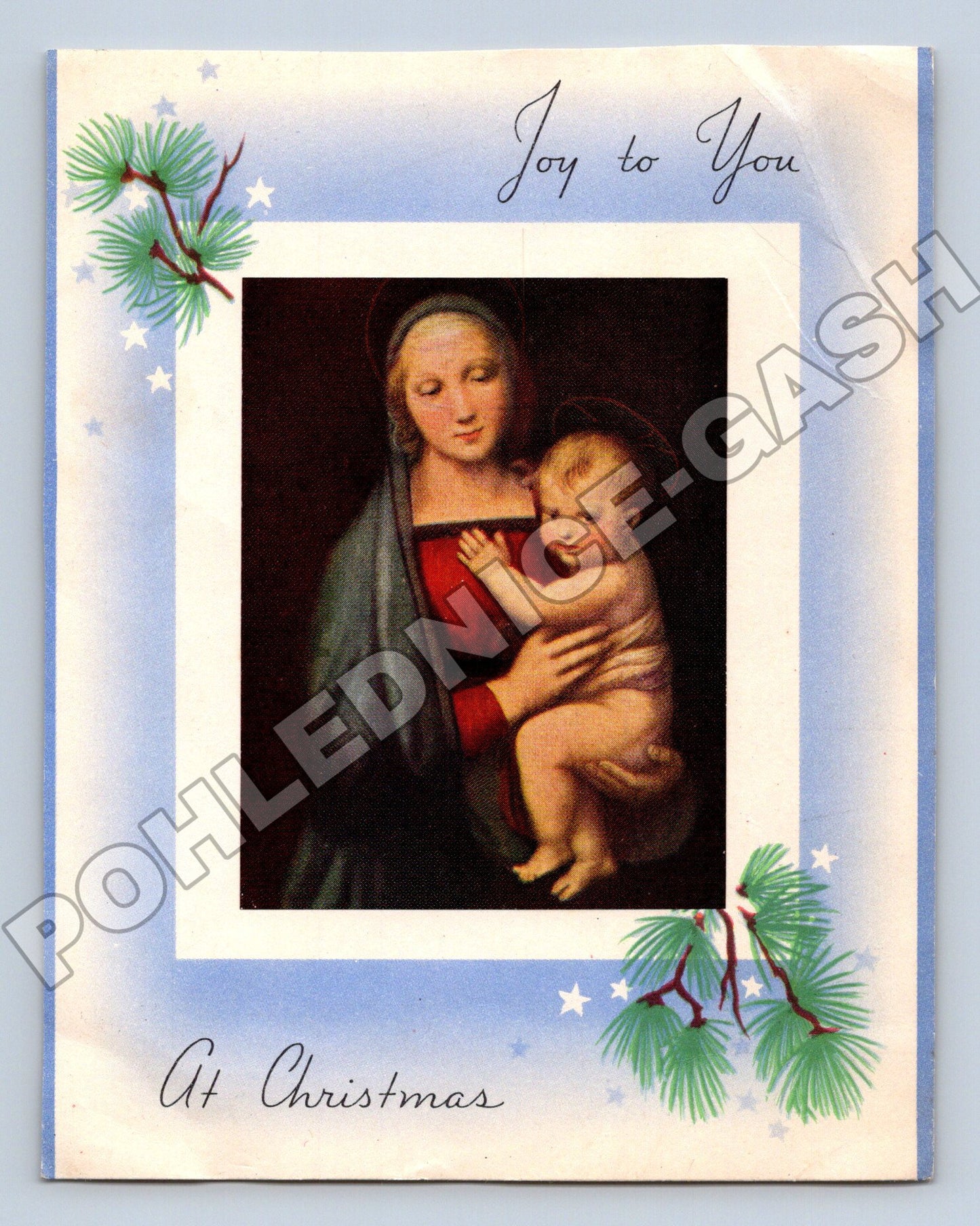 Pohlednice Vánoční Madona s dítětem (M36362)