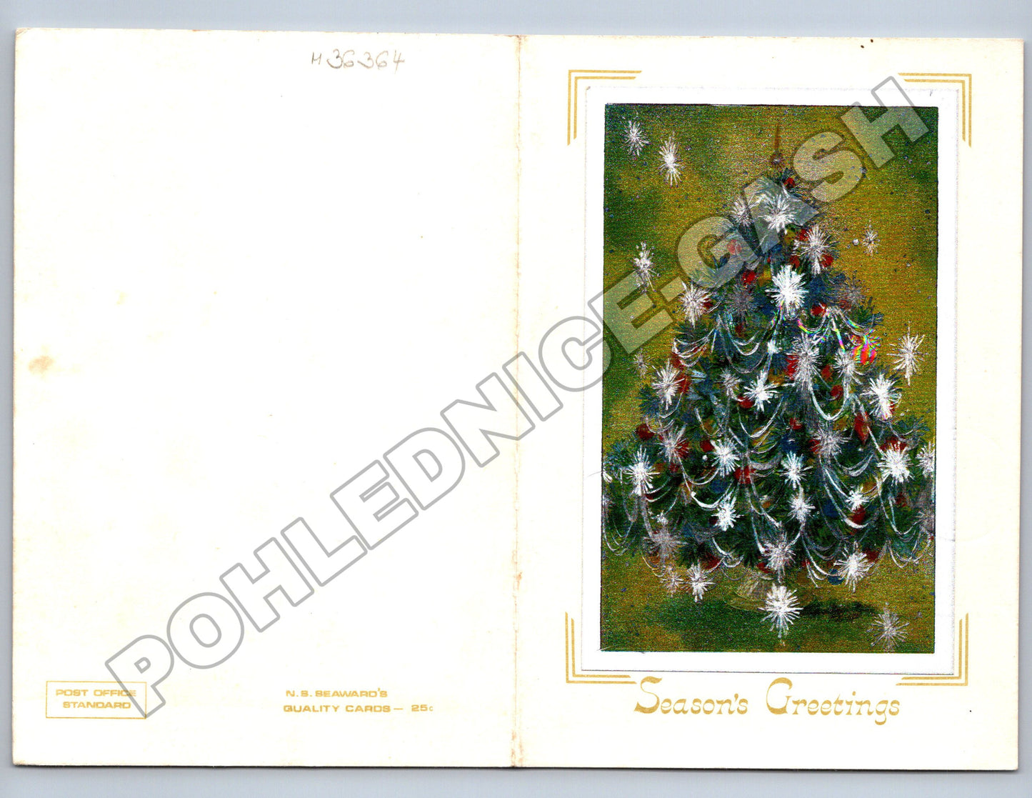 Pohlednice Vánoční strom Season's Greetings (M36364)