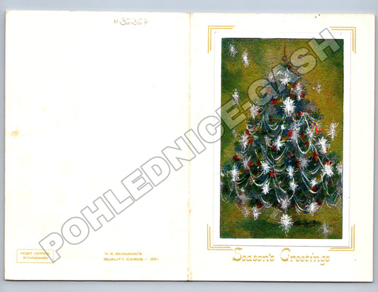 Pohlednice Vánoční strom Season's Greetings (M36364)