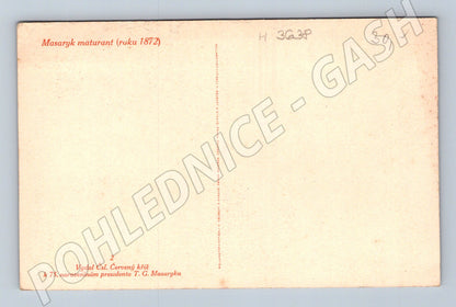 Pohlednice Masaryk maturant 1872 (M3638)