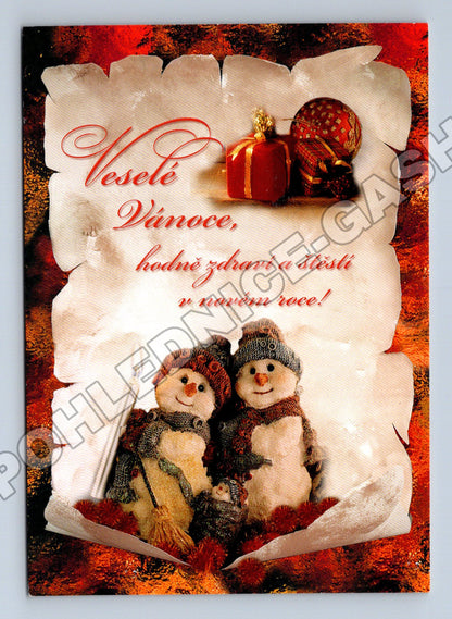 Pohlednice Vánoční sněhuláci a přání 2003 (M36385)