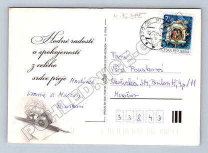 Pohlednice Vánoční sněhuláci a přání 2003 (M36385)