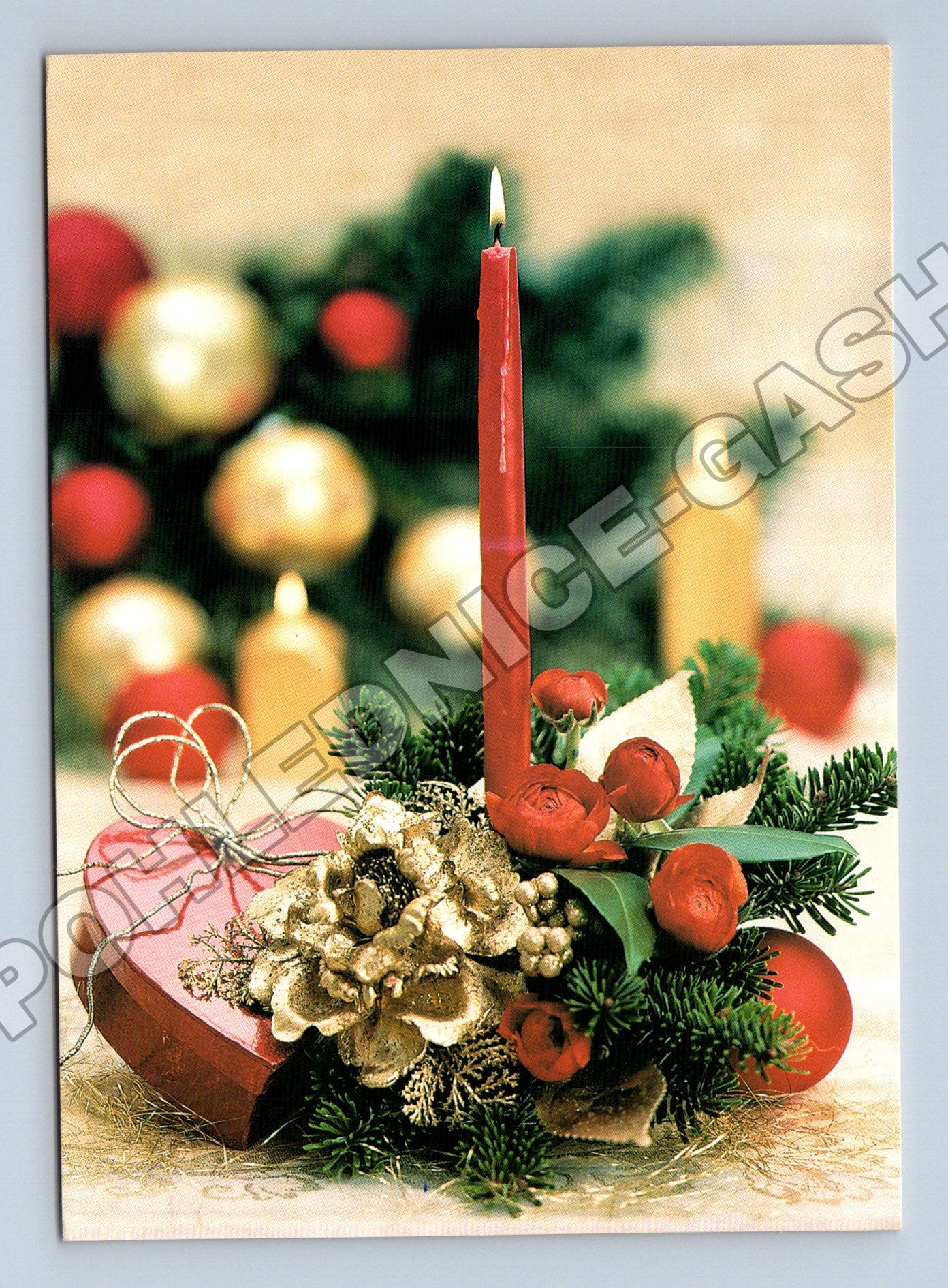 Pohlednice Vánoční svíčka dekorace 2005 (M36387)