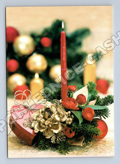 Pohlednice Vánoční svíčka dekorace 2005 (M36387)