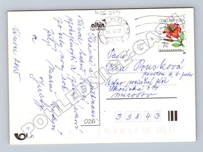 Pohlednice Vánoční motiv jablka ořechy 2005 (M36389)