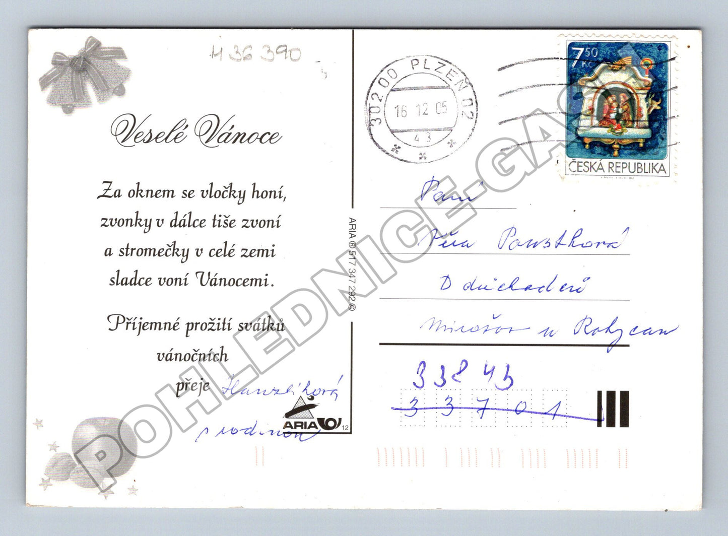 Pohlednice Vánoční zátiší 2005 (M36390)