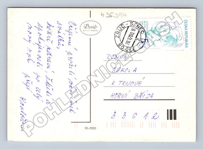 Pohlednice vánoční novoroční svíčky zvonky 2000 (M36394)