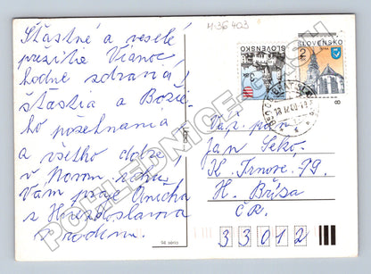 Pohlednice Slovensko Vánoční stromek 1987 (M36403)