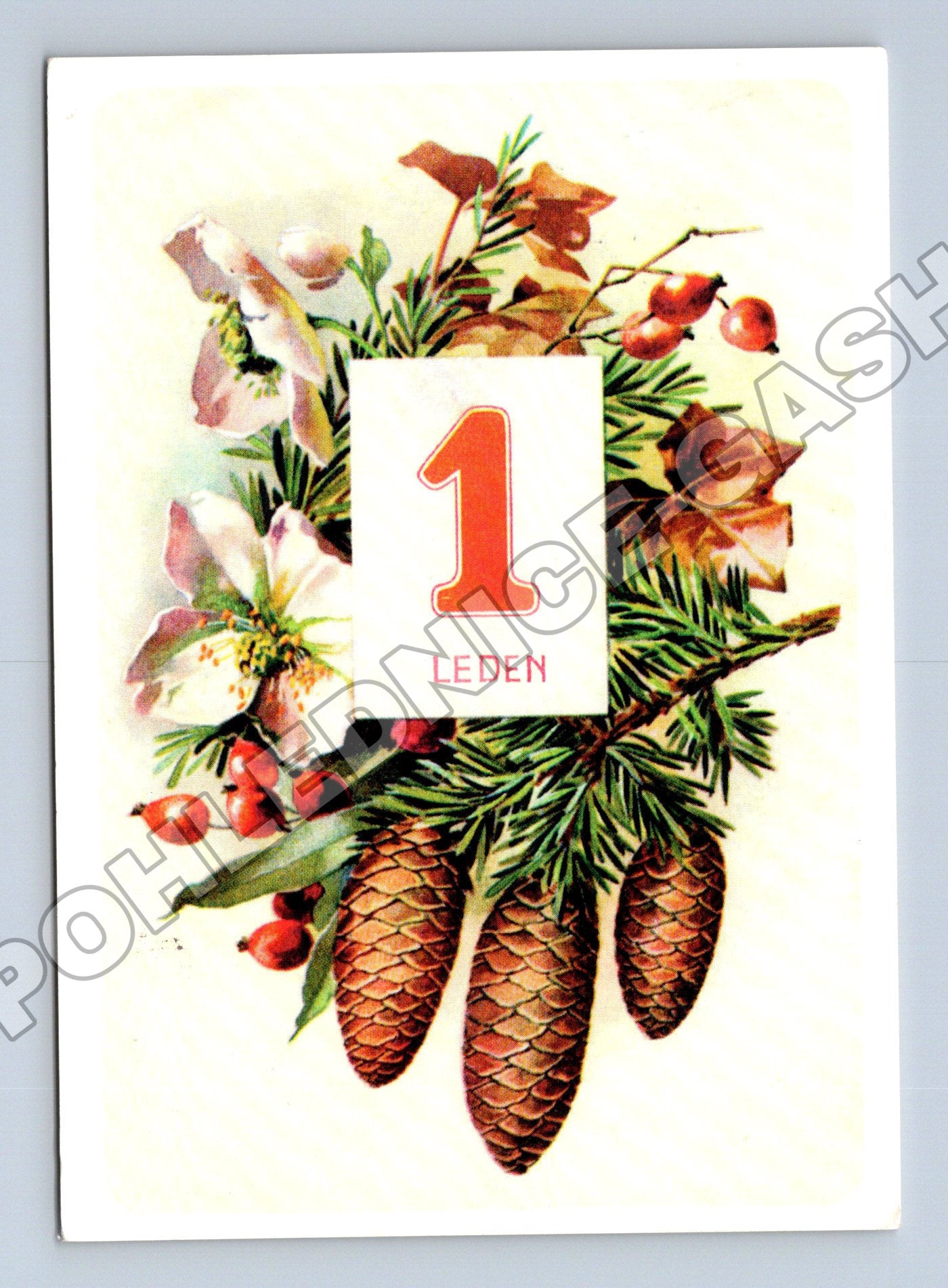 Pohlednice Novoroční 1. Leden 1992 (M36406)
