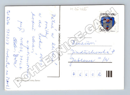 Pohlednice Vánoční zátiší svíčka perníčky 1997 (M36425)