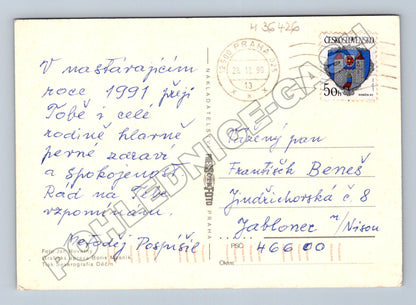 Pohlednice Novoroční motiv 1991 (M36426)