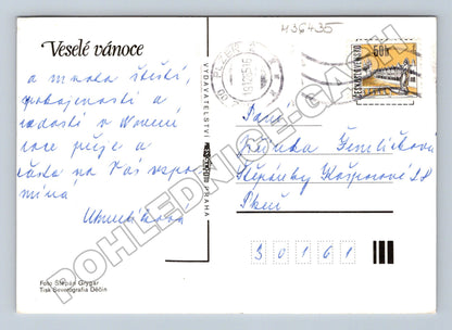Pohlednice vánoční zátiší koník ořechy (M36435)
