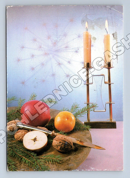Pohlednice Československo Vánoční Novoroční motiv 1980 (M36437)