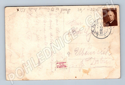 Pohlednice Masarykovy Lány hrob 1949 (M3645)