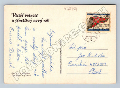 Pohlednice Vánoční zátiší 1973 (M36461)