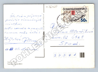 Pohlednice zimní krajina Radostné Vánoce 1962 (M36468)
