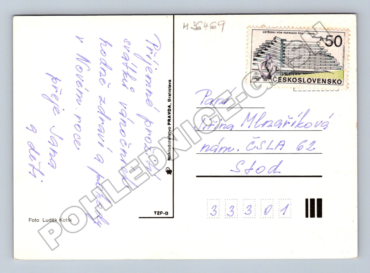 Pohlednice Vánoční zátiší Nový rok 1970 (M36469)