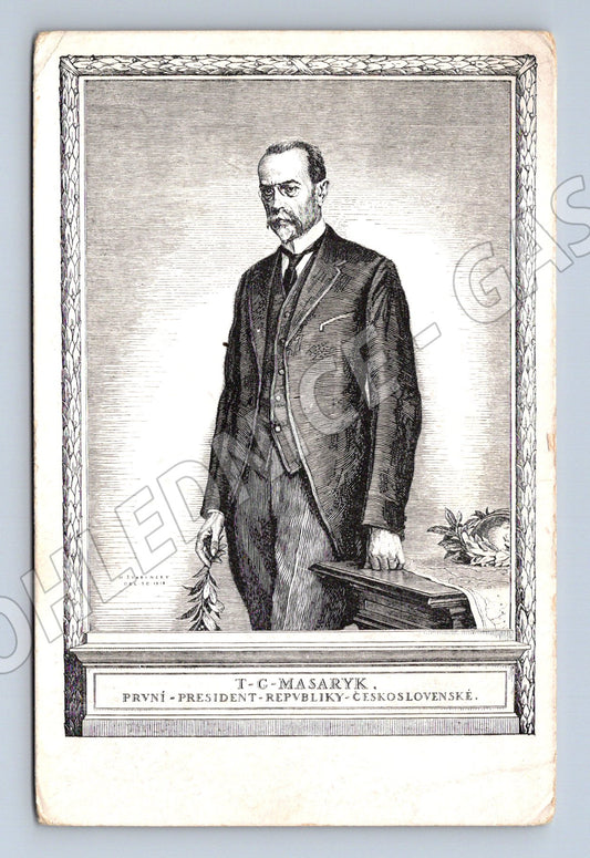 Pohlednice Masaryk Švabinský portrét (M3647)