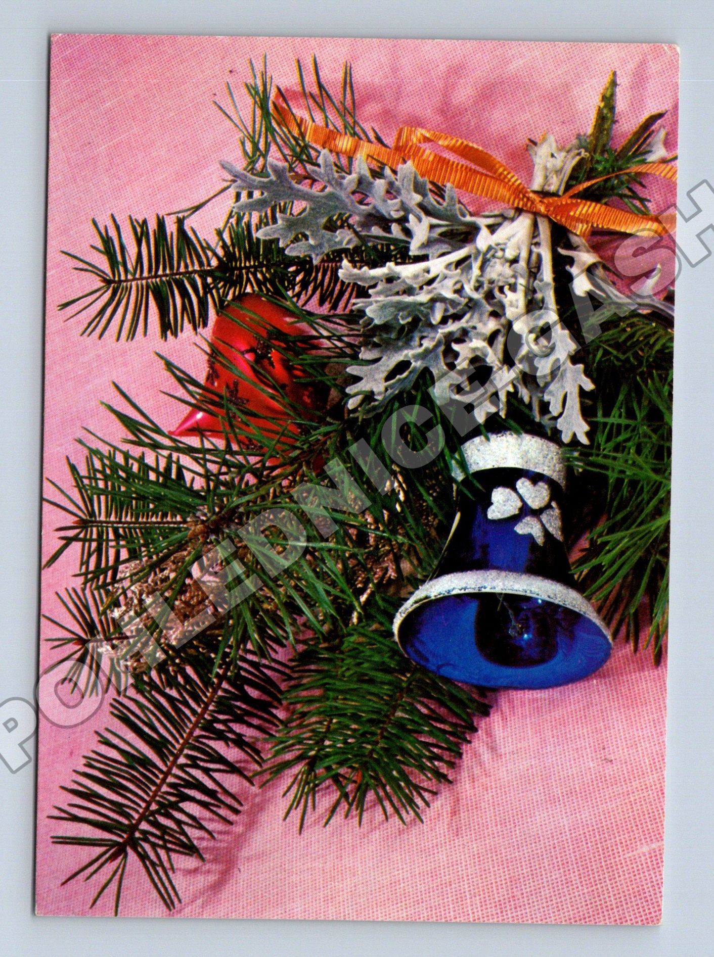 Pohlednice Vánoční motiv zvonek 1984 (M36470)