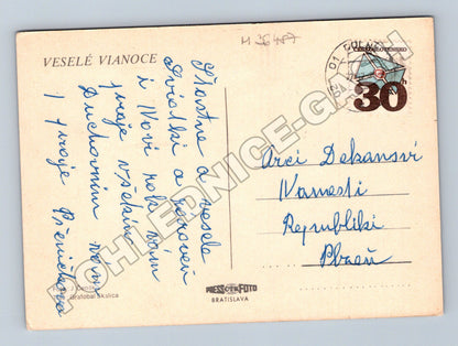 Pohlednice Vánoční svíčky a jehličí (M36487)