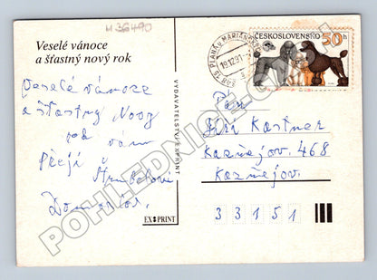 Pohlednice vánoční zátiší 1991 (M36490)