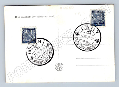 Pohlednice Hrob Osvoboditele Lány 1937 (M3650)