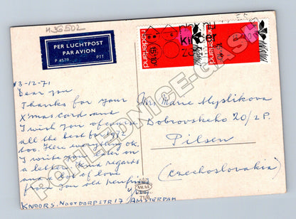 Pohlednice Holandsko Vánoční a Novoroční 1971 (M36502)