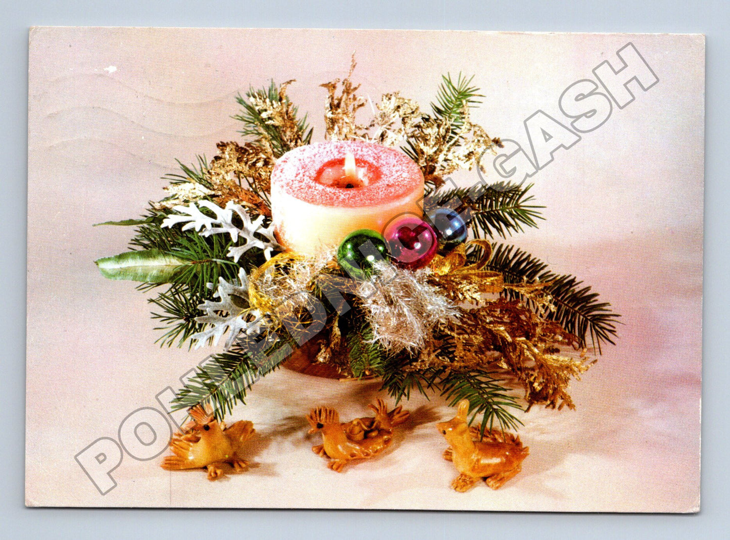 Pohlednice Vánoční aranžmá 1987 (M36509)