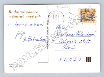 Pohlednice Vánoční aranžmá 1987 (M36509)