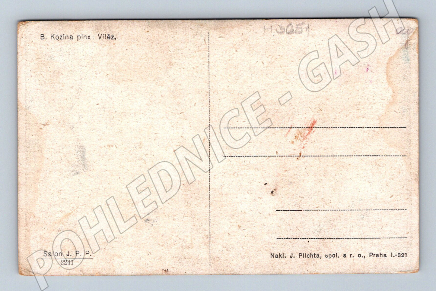 Pohlednice Masaryk B Kozina lev Praha (M3651)