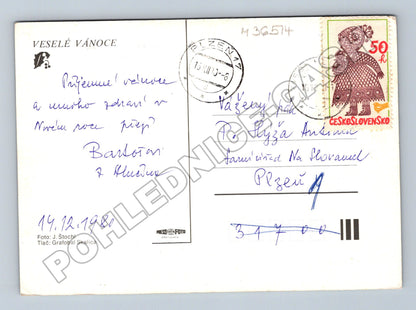 Pohlednice Vánoční zátiší 1980 (M36514)