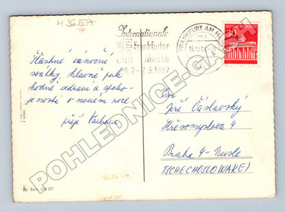 Pohlednice Vánoční adventní věnec s andělem 1967 (M36517)