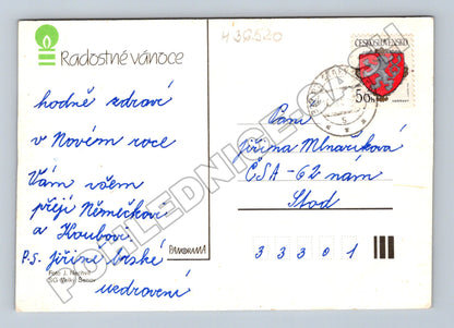 Pohlednice Vánoční zátiší s ořechy a cukrovím 1978 (M36520)