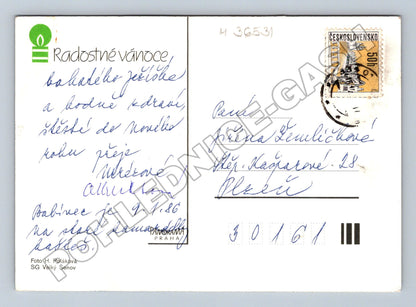 Pohlednice vánoční zátiší 1986 (M36531)