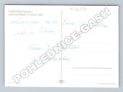 Pohlednice Vánoce ozdoby 1980 (M36533)