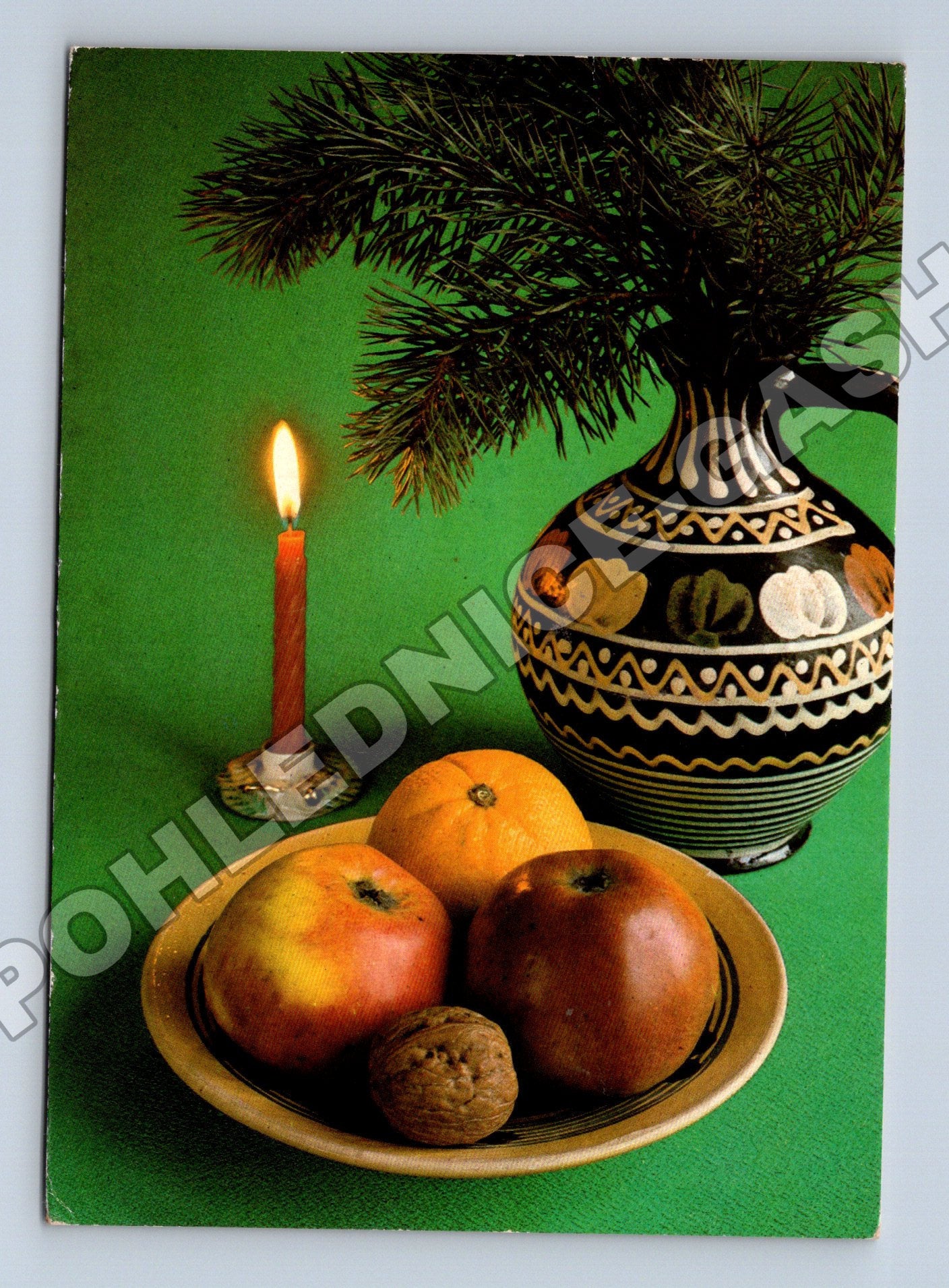 Pohlednice vánoční zátiší 1973 (M36567)