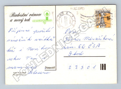 Pohlednice Československo Vánoční zátiší 1952 (M36580)