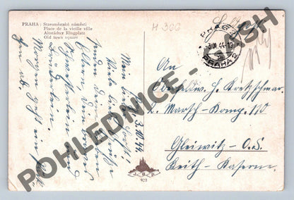 Pohlednice Praha Staroměstské náměstí 1944 (M366)